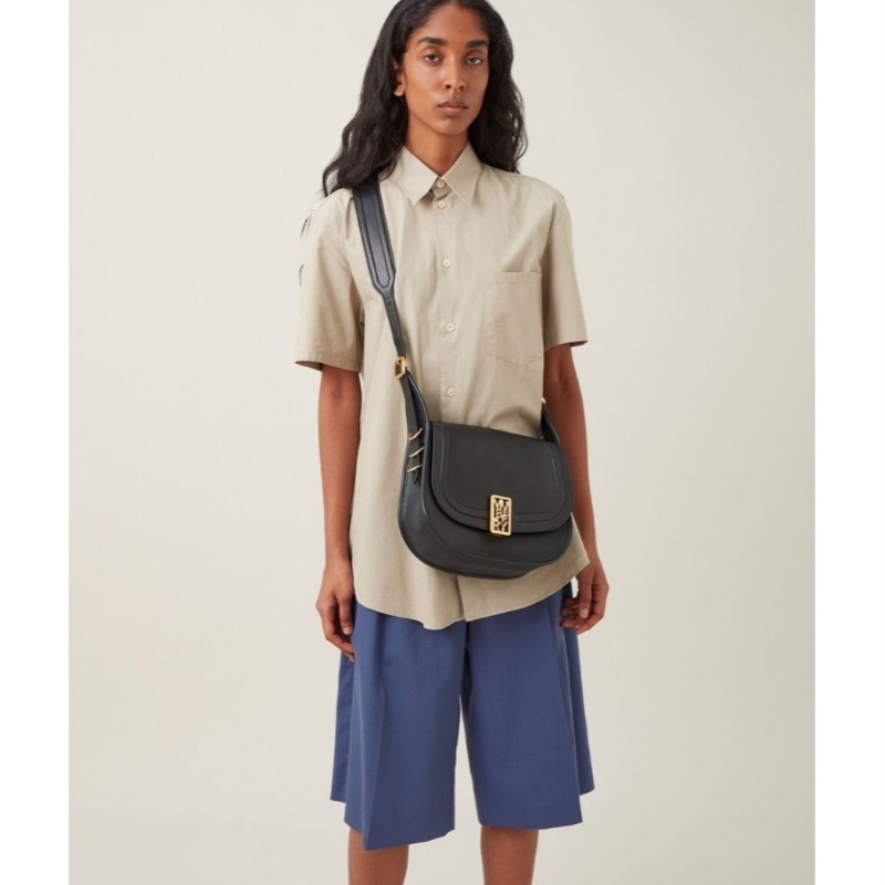 Mulberry 女士 黑色徽標搭扣斜挎包均碼碼長：27cm，寬：10cm，高：22.5cm-6