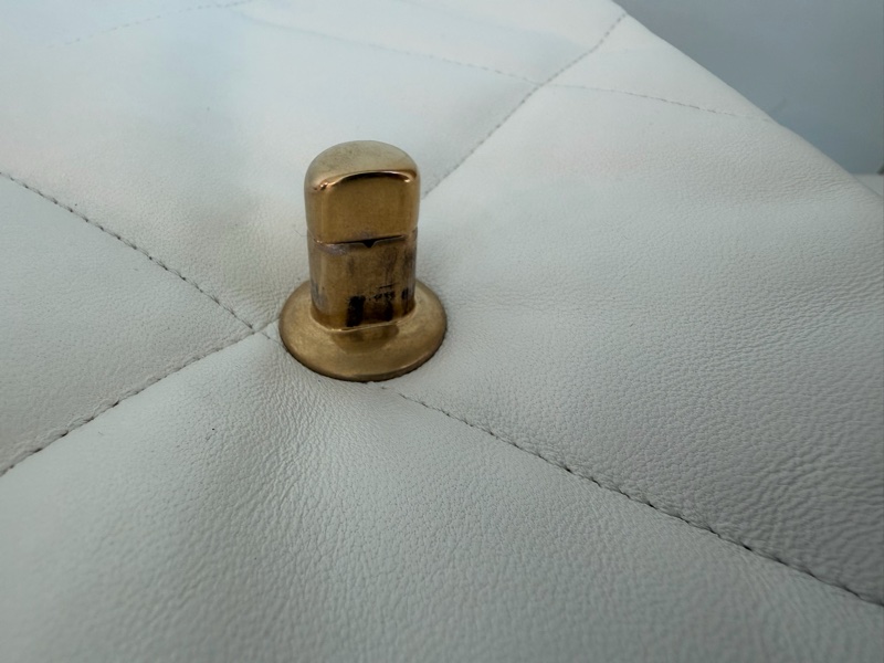 CHANEL 白色19bag 晶片款/購證/手袋🤍金銀鏈條-6