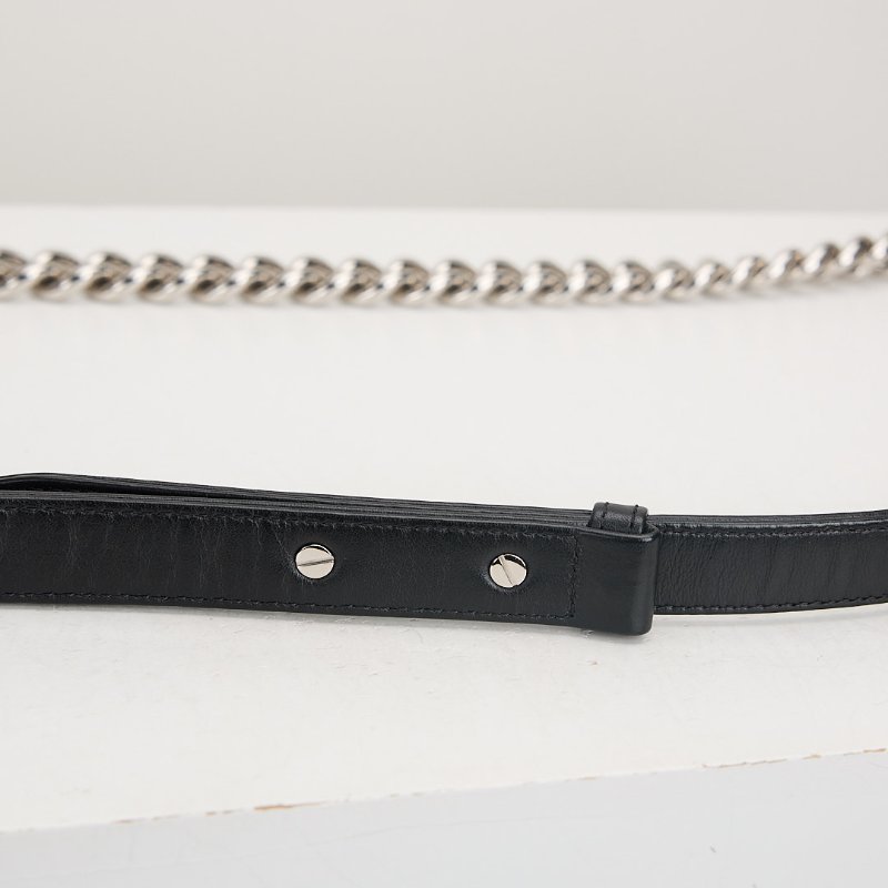 二手Chanel Boy20 山形紋黑銀牛-16