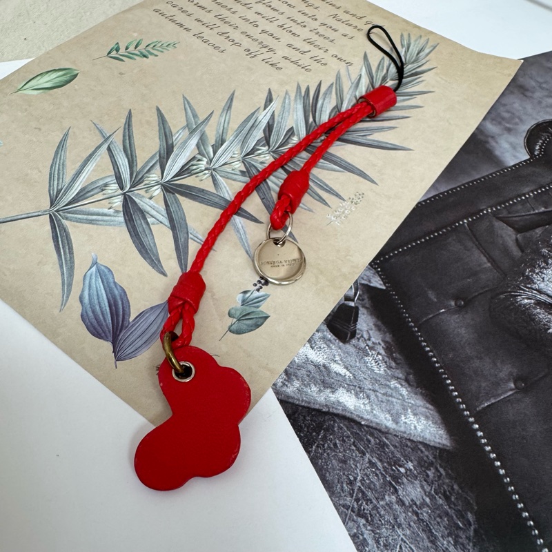 Bottega Veneta 紅色造型 編織 掛繩 vintage 中古-0