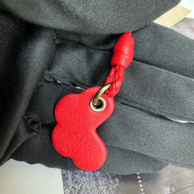 Bottega Veneta 紅色造型 編織 掛繩 vintage 中古-5