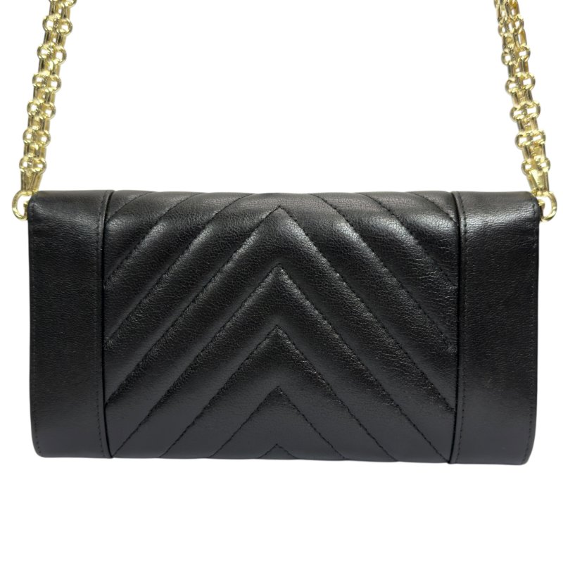 CHANEL *自加鏈＞送無品牌扣＋無品牌鏈帶* CC 長銀包 WOC-6