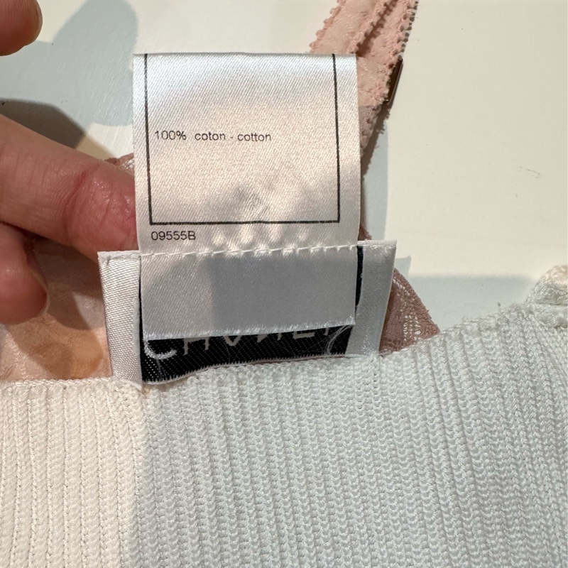 《新歡舊愛》閒置新品正品CHANEL香奈兒白色五分繡針織上衣-6