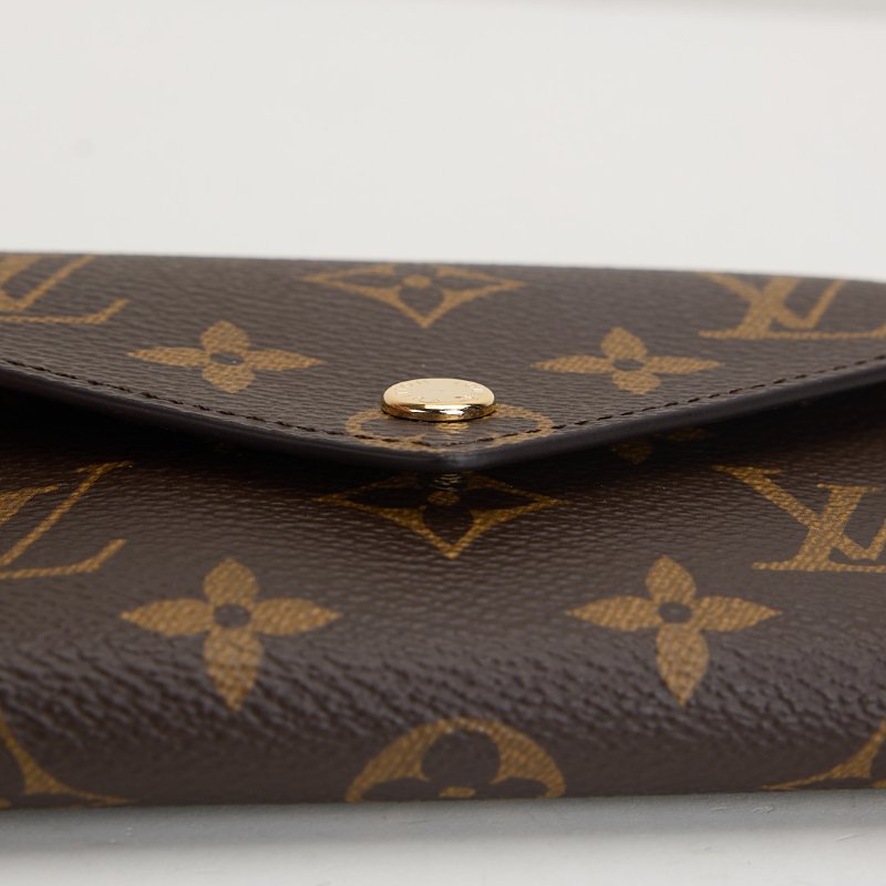 二手Lv Victortine三折短夾/棕老花 晶片款-4