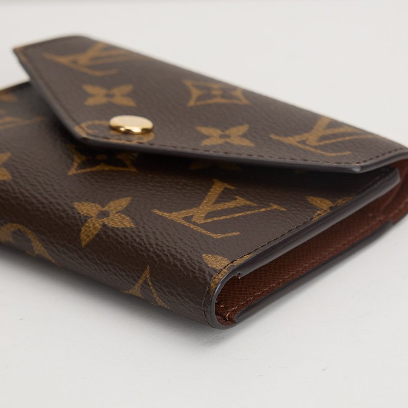 二手Lv Victortine三折短夾/棕老花 晶片款-8