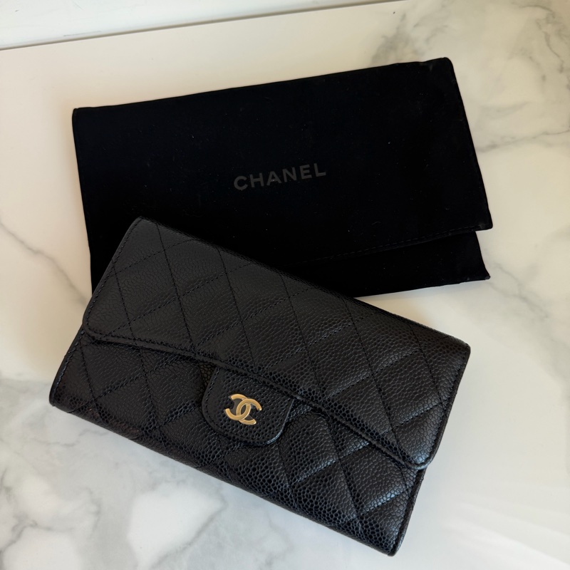 CHANEL 三折長夾 零錢包/卡包/錢包 購證🩷-0