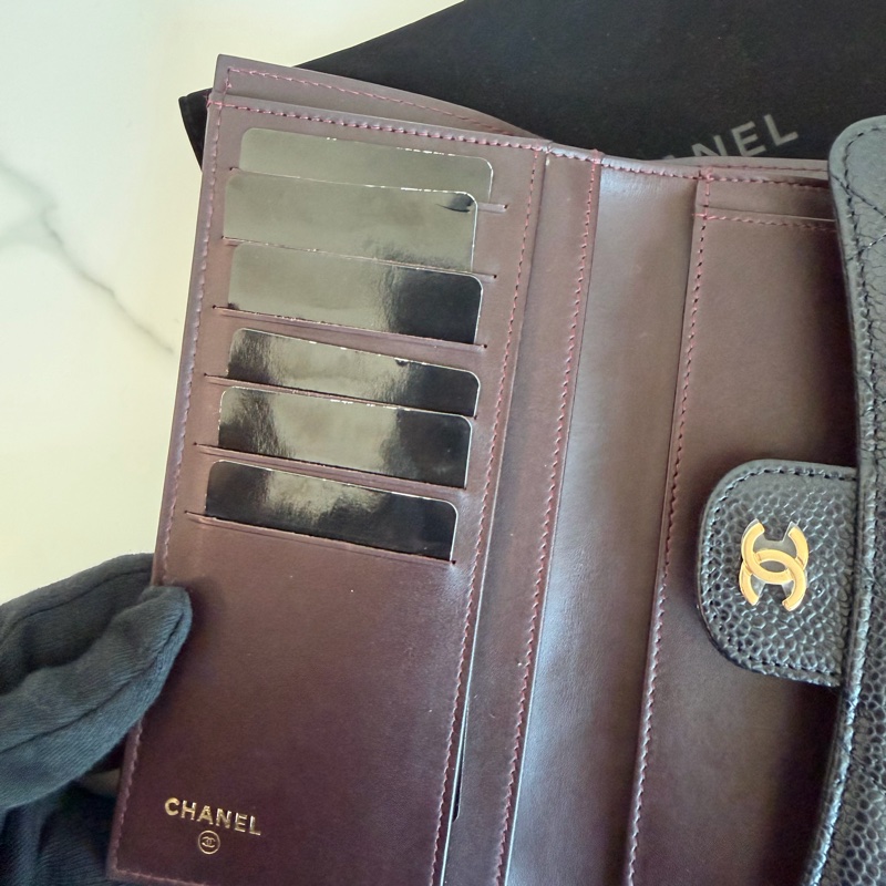CHANEL 三折長夾 零錢包/卡包/錢包 購證🩷-5