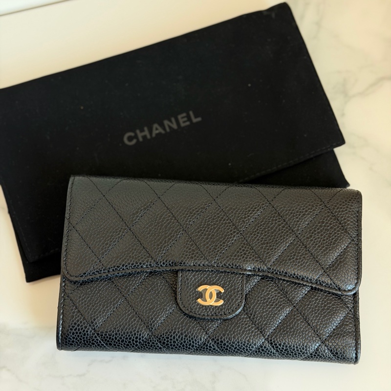 CHANEL 三折長夾 零錢包/卡包/錢包 購證🩷-10