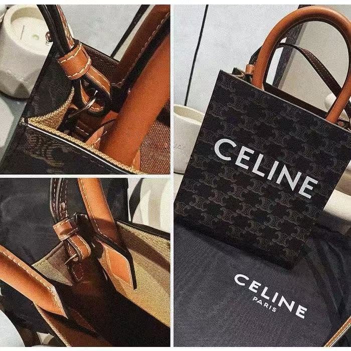 CELINE老花琴譜包 手提長方托特包 全新品配件塵袋-8