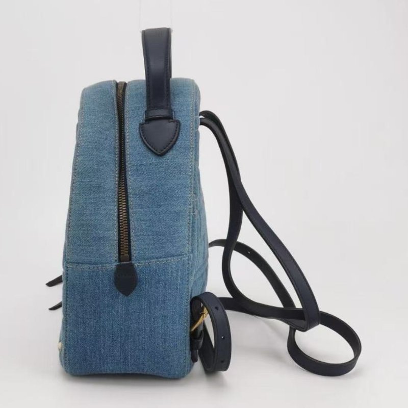 Gucci牛仔珍珠後背包 99新配件塵袋 23.5*25*11-4