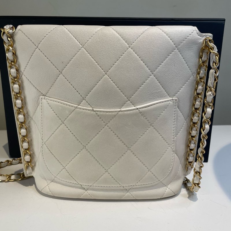 香奈兒/Chanel 白金鏈條滾邊牛皮流浪包 菱格紋-1