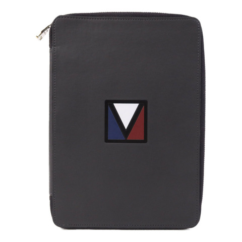 LOUIS VUITTON 牛皮皮革E-Zip Long V-Line銀扣手拿包