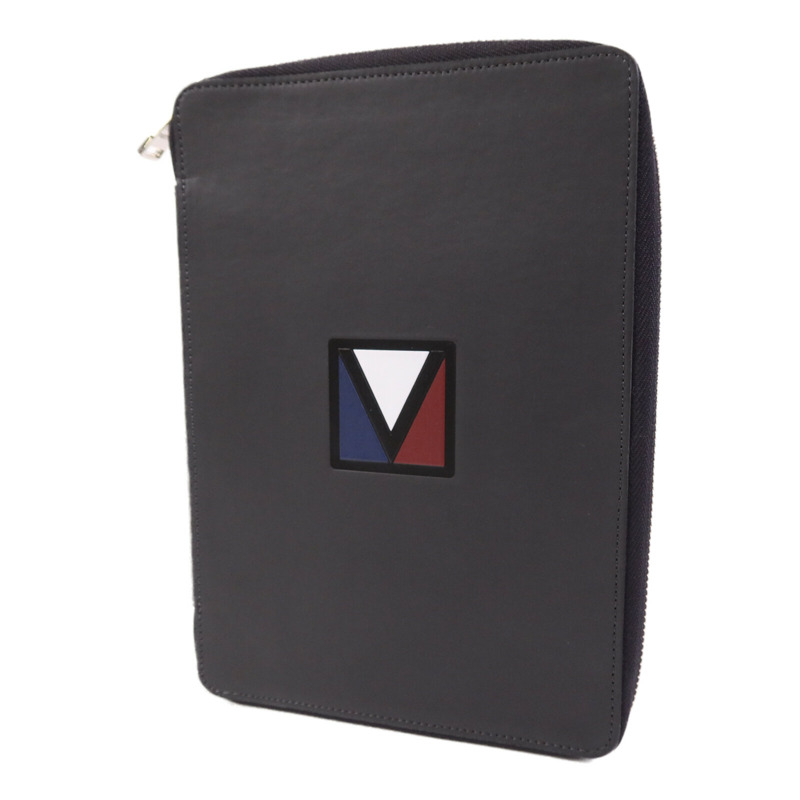 LOUIS VUITTON 牛皮皮革E-Zip Long V-Line銀扣手拿包-2