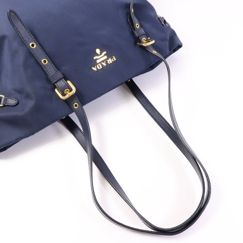 PRADA 尼龍Tote Bag金扣手挽袋-8
