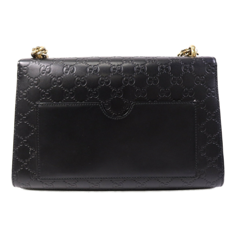GUCCI 牛皮皮革Padlock Medium金扣鏈帶肩背袋-1