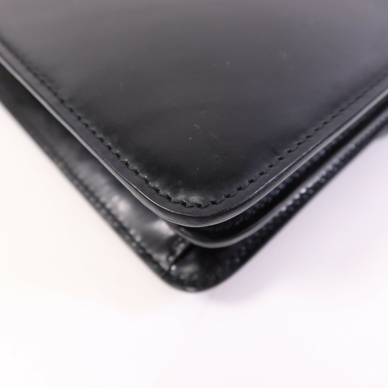 GUCCI 皮革Interlocking Small銀扣肩背袋-11