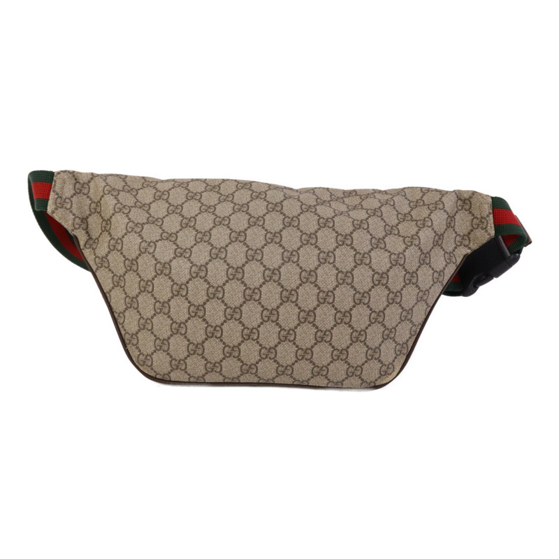 GUCCI 塗層帆布GG Supreme Courrier金扣腰包-1