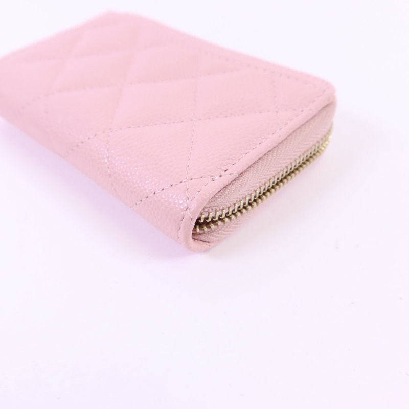 CHANEL 牛皮皮革Card Case金扣卡片套-11