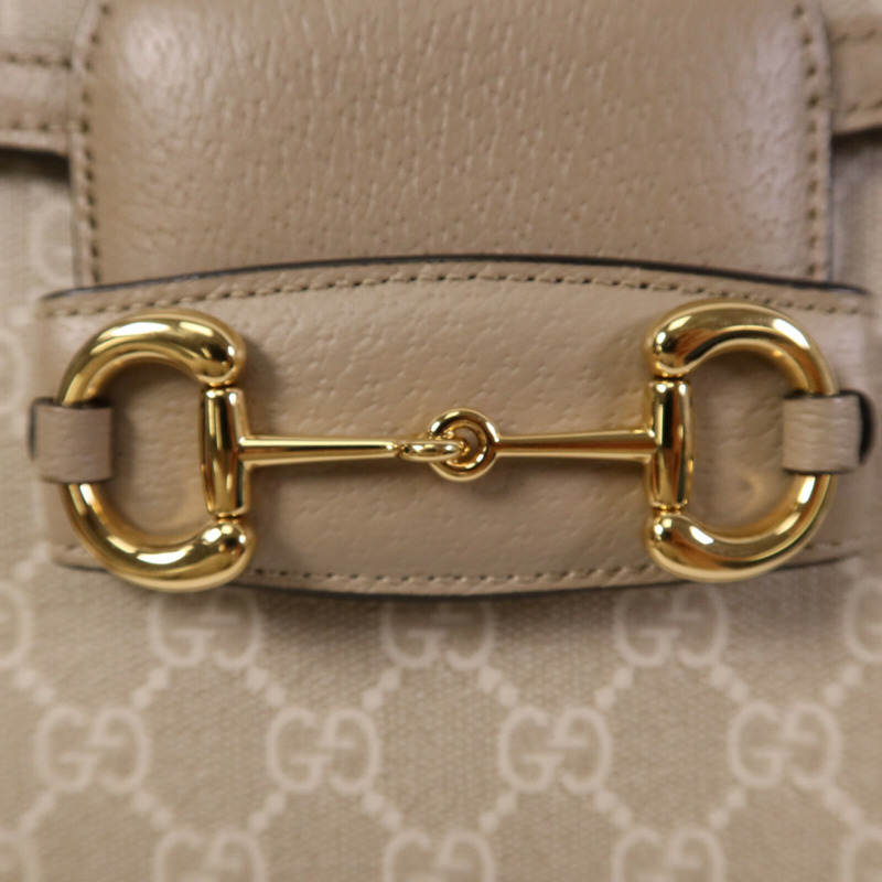 GUCCI 塗層帆布Horsebit 1955 MM金扣肩背袋-6