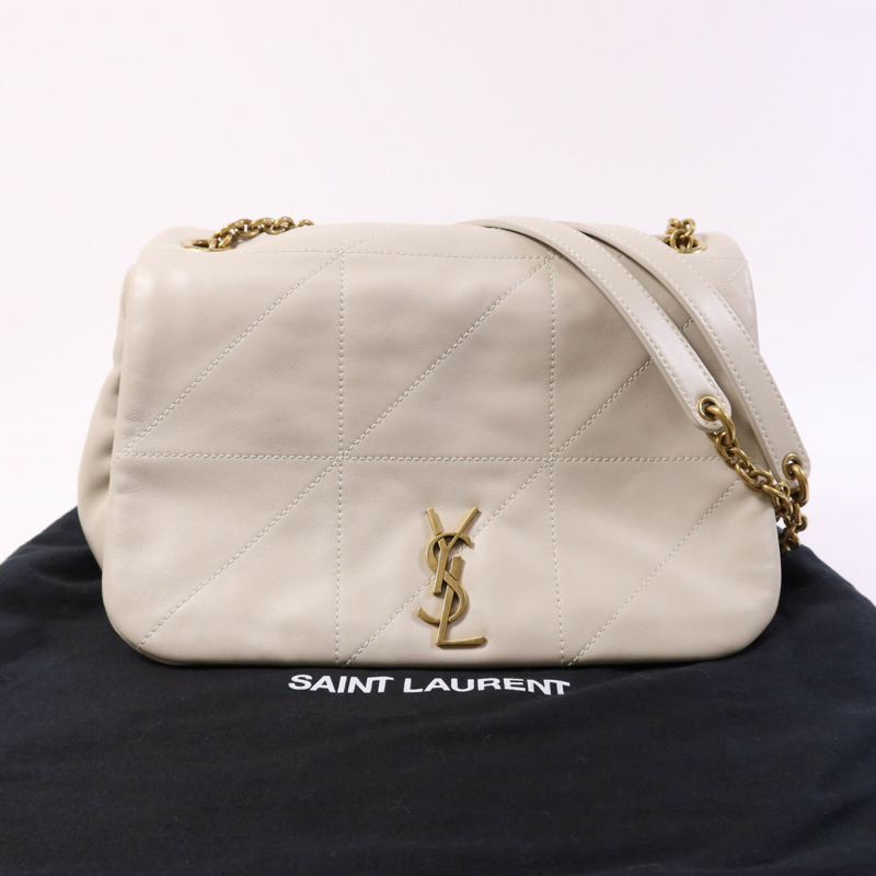 YVES SAINT LAURENT 羊皮皮革Jamie4.0金扣鏈帶肩背袋-9