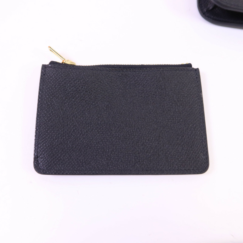 HERMES Epsom皮革Constance Slim金扣錢包Noir-9