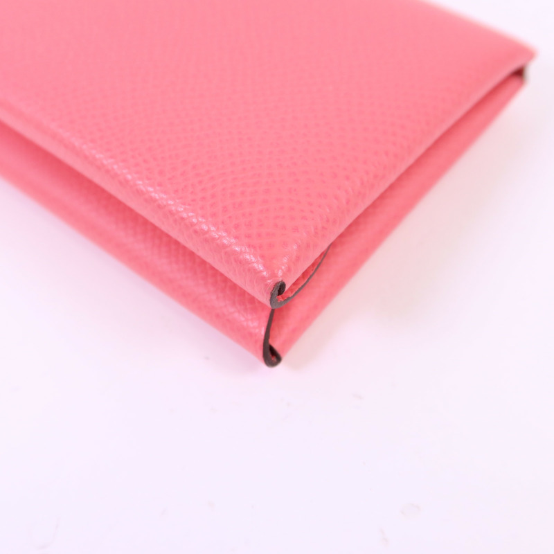 HERMES Epsom皮革Calvi Duo銀扣卡片套-11