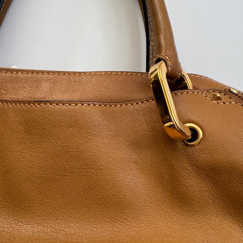 🎉美國大牌  Marc Jacobs 駝色金色鎖頭手提包-10