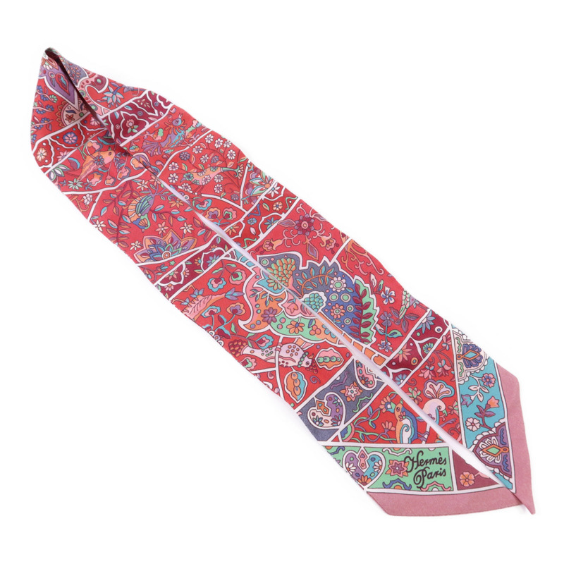 HERMES 絲質Twilly絲巾-3