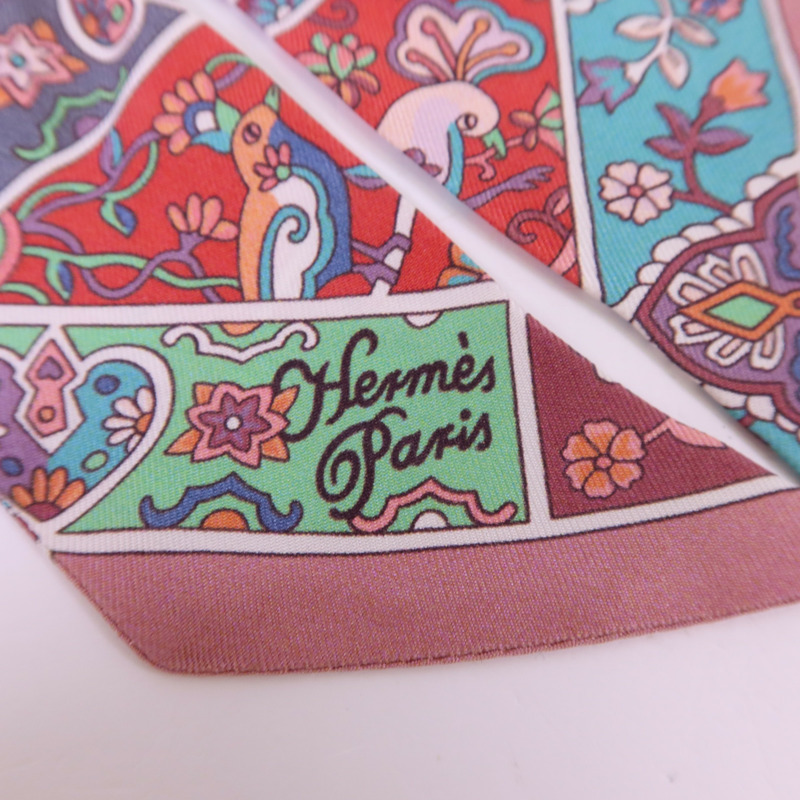 HERMES 絲質Twilly絲巾-4