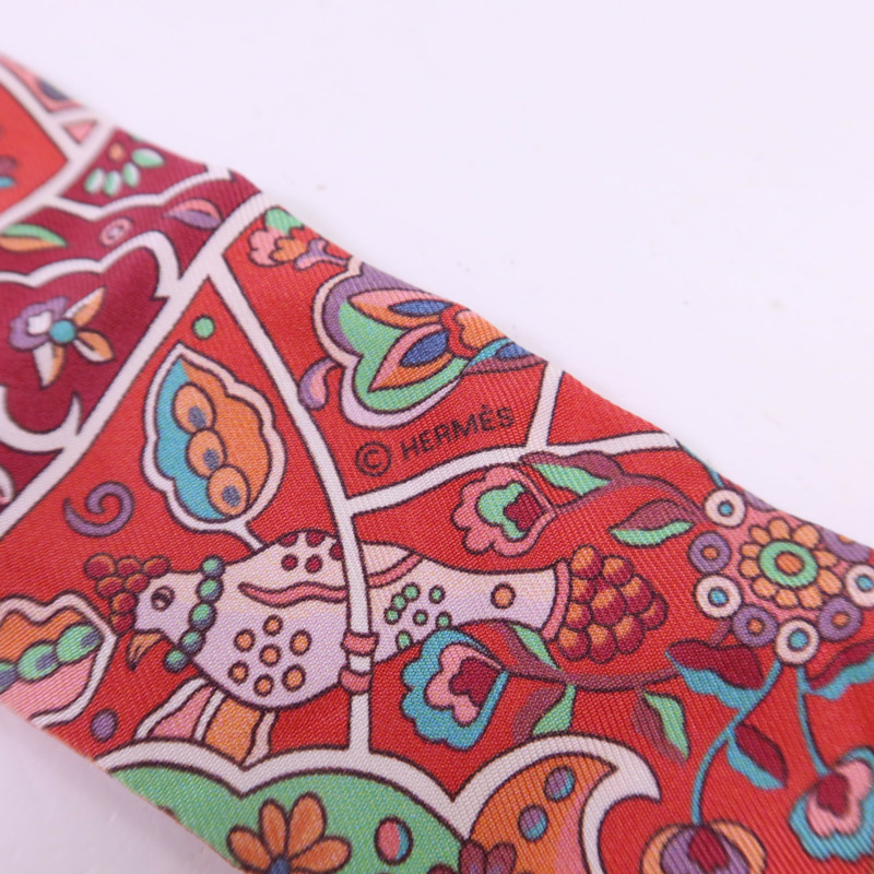 HERMES 絲質Twilly絲巾-5
