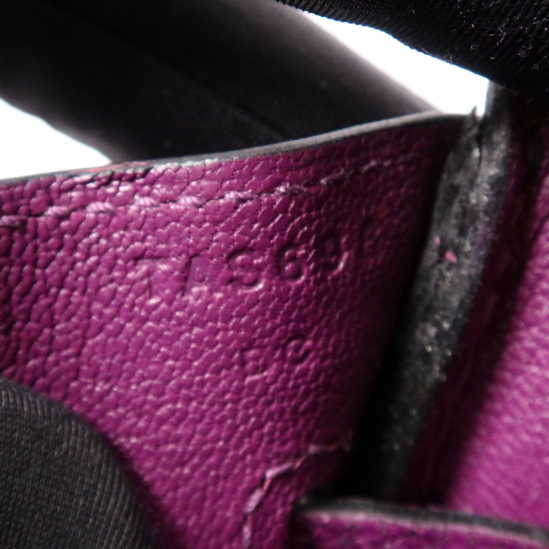 HERMES Epsom皮革Birkin 30金扣手挽袋Anemore/Noir-7