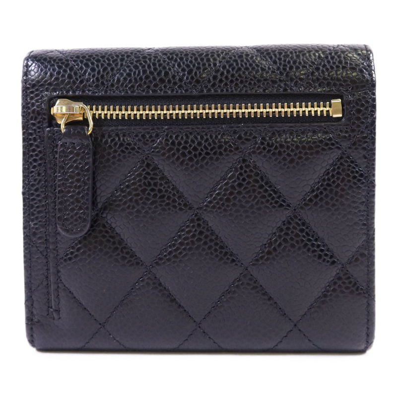 CHANEL 牛皮皮革Wallet金扣錢包-1