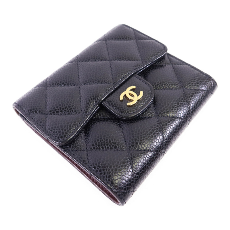 CHANEL 牛皮皮革Wallet金扣錢包-2