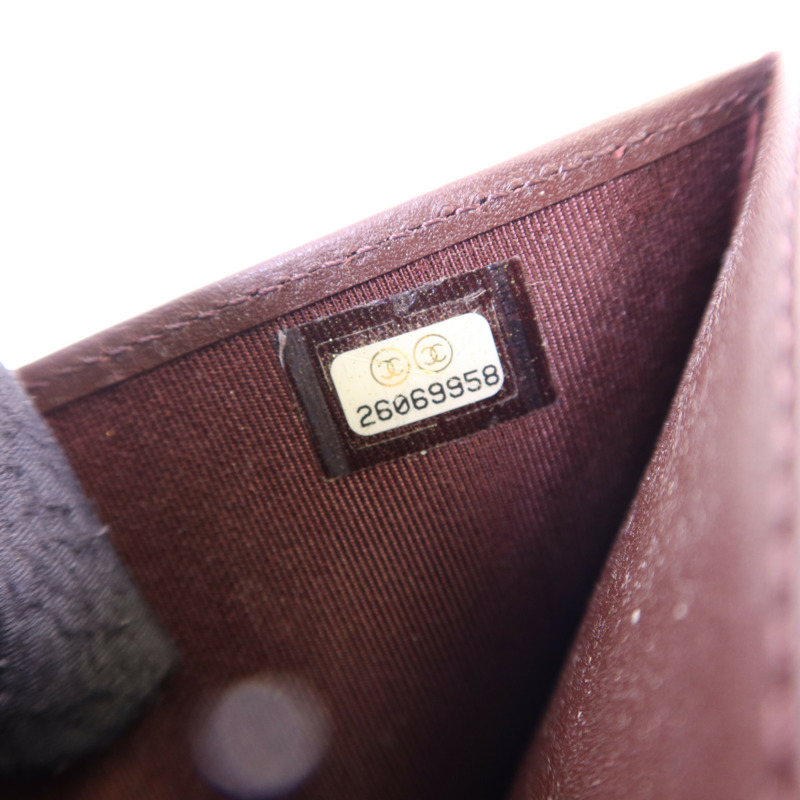 CHANEL 牛皮皮革Wallet金扣錢包-7