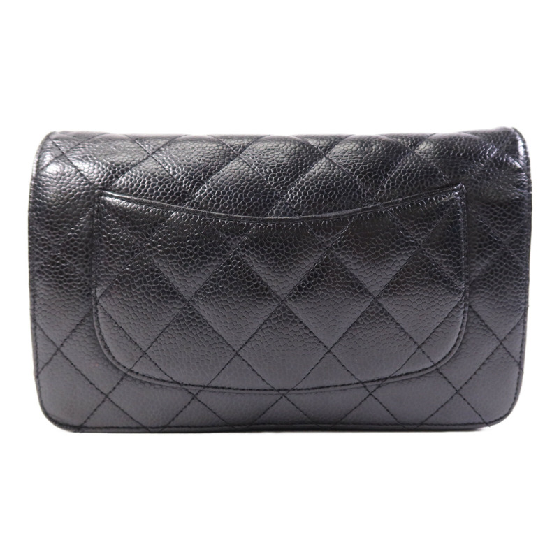 CHANEL 牛皮皮革WOC Wallet On Chain銀扣鏈帶肩背袋-1