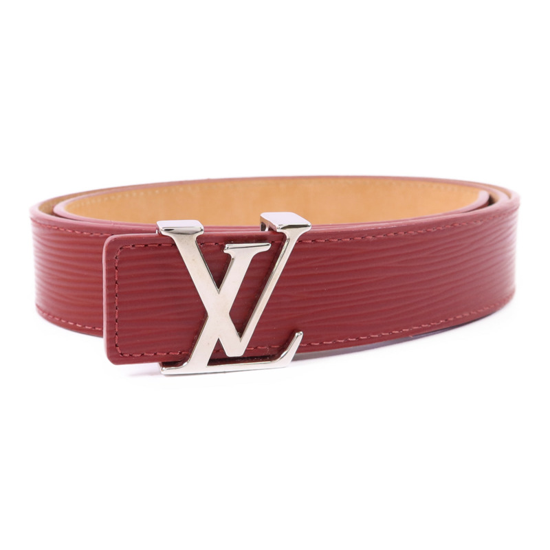 LOUIS VUITTON Epi Belt銀扣皮帶-0