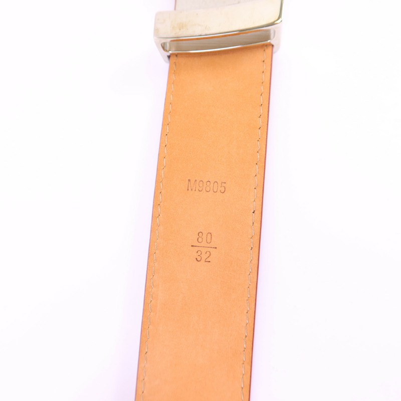 LOUIS VUITTON Epi Belt銀扣皮帶-8