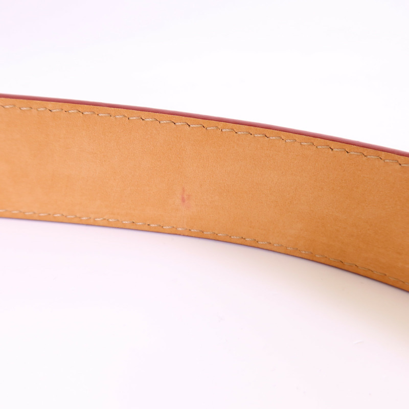 LOUIS VUITTON Epi Belt銀扣皮帶-13