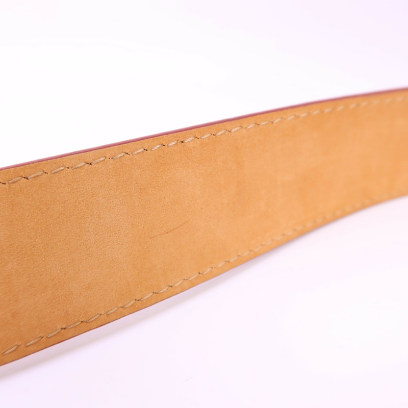 LOUIS VUITTON Epi Belt銀扣皮帶-14