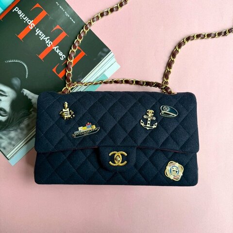 ❤️限量款 Chanel 海軍藍 海洋徽章系列coco25