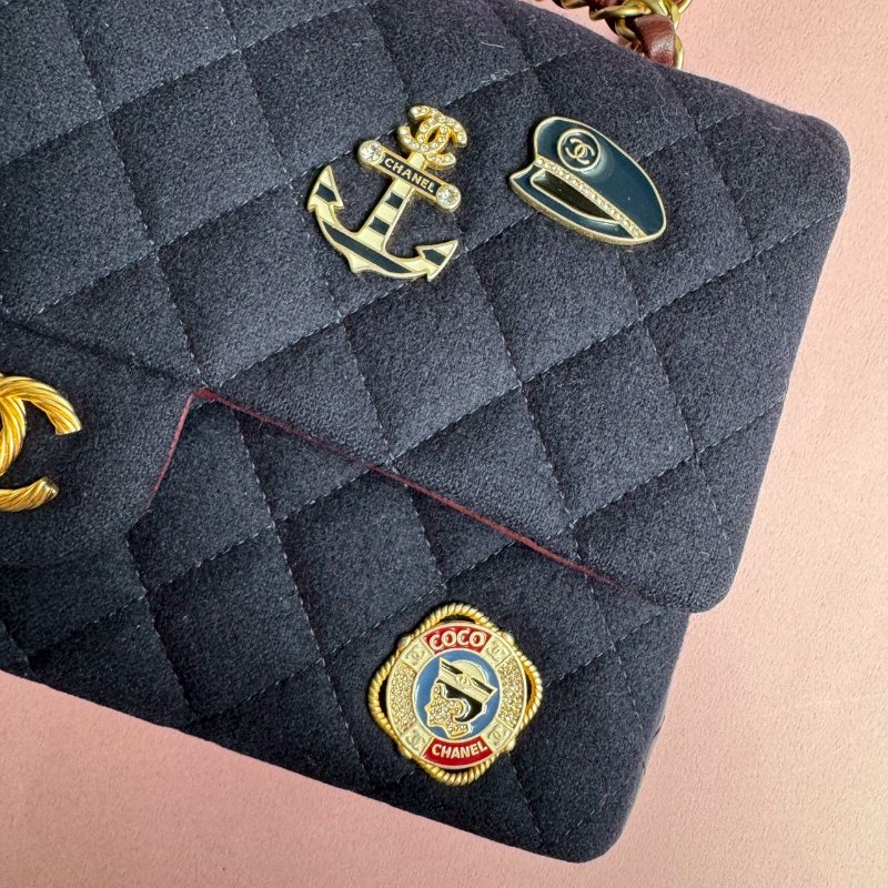 ❤️限量款 Chanel 海軍藍 海洋徽章系列coco25-6