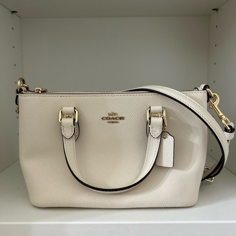 coach 白色手提小包包