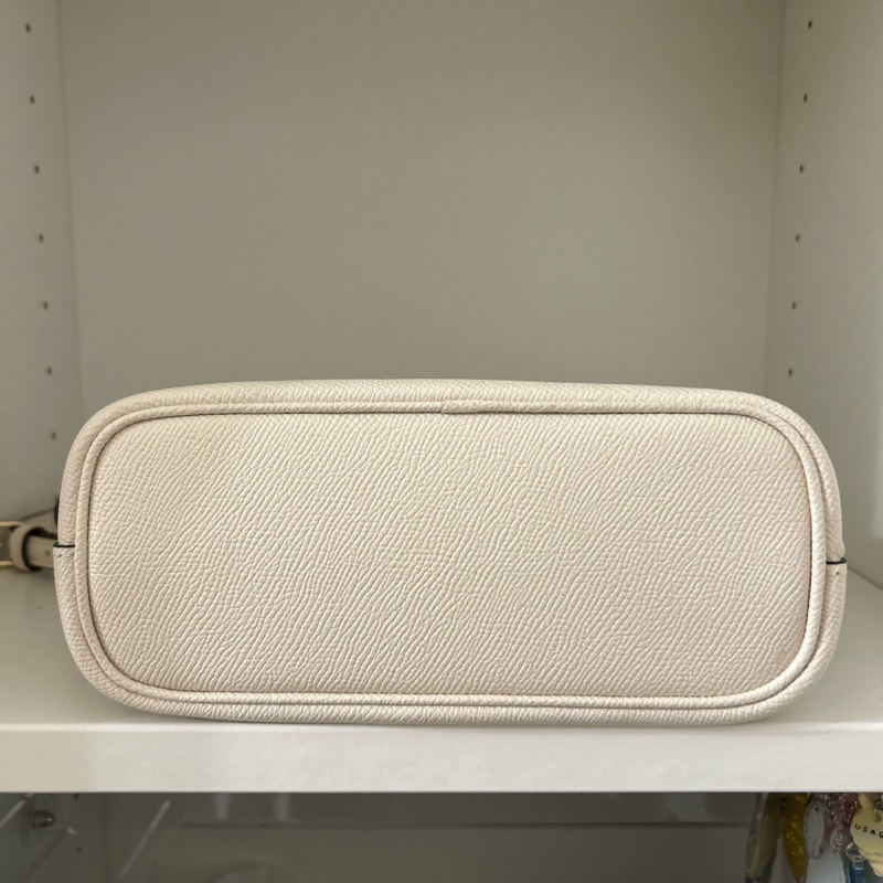 coach 白色手提小包包-7