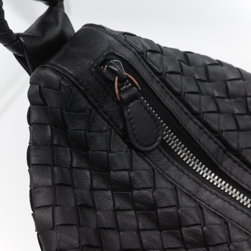 超級新【CP 精選🌟小編推薦】Bottega Veneta 寶緹嘉 Hobo 黑色 編織羊皮 肩背包-7