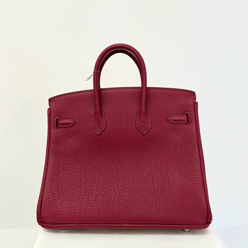 Hermes 酒紅銀釦BIRKIN25-1