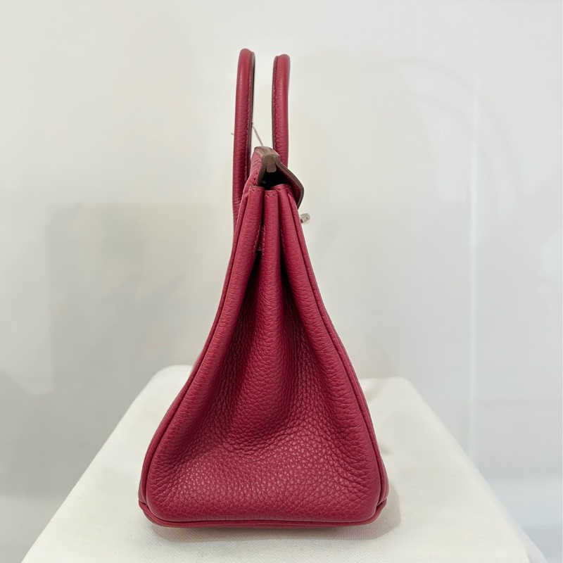 Hermes 酒紅銀釦BIRKIN25-2
