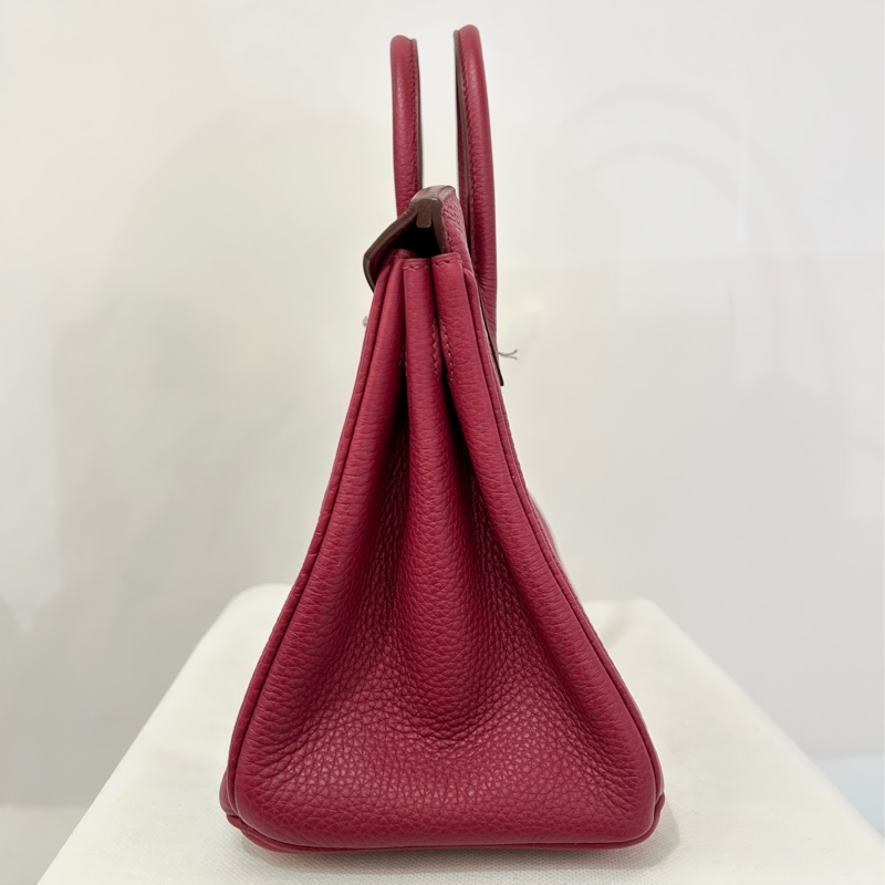 Hermes 酒紅銀釦BIRKIN25-3