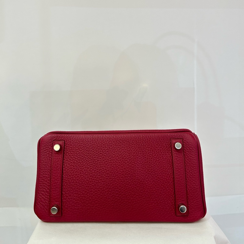 Hermes 酒紅銀釦BIRKIN25-4