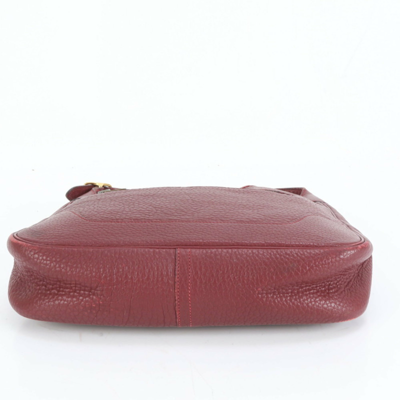愛馬仕 Hermès Trim 31 〇P 錒刻皮革單肩包，金色五金配件，女士手提包-4