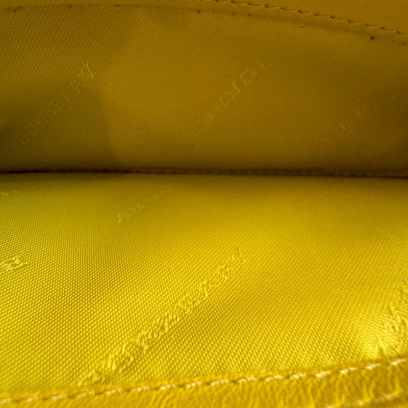 ✨特殊色 BURBERRY 芥末綠牛皮釦式長夾-7